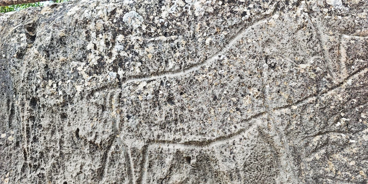 Uralte Felszeichnungen und Petroglyphen in der Nähe von Baku, Aserbaidschan – Seidenstraße Reise mit Abenteuer-Touren